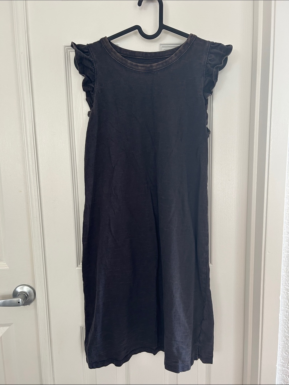 Universal Thread Black Ruffle Sleeve Mini Dress